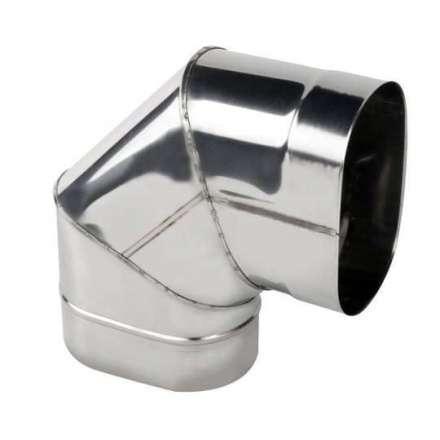 Колено овал. сечения (Отвод) 90 из нерж. ст. 304-1,0 мм, вертикаль. купить в Могилеве