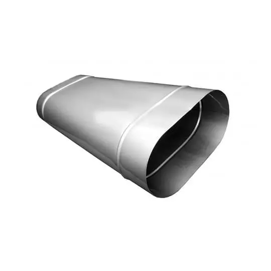 Труба овал. сечения (вставка) L-250 мм из нерж. ст. 304-0,8 мм купить в Могилеве