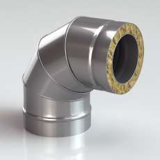 Сэндвич-Колено (Отвод) 90 из нерж. ст. 304-430 1,0-0,5 мм, утепл. 50 мм купить в Могилеве