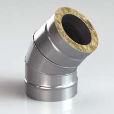 Сэндвич-Колено (Отвод) 45 из нерж. ст. 304-430 1,0-0,5 мм, утепл. 50 мм купить в Могилеве