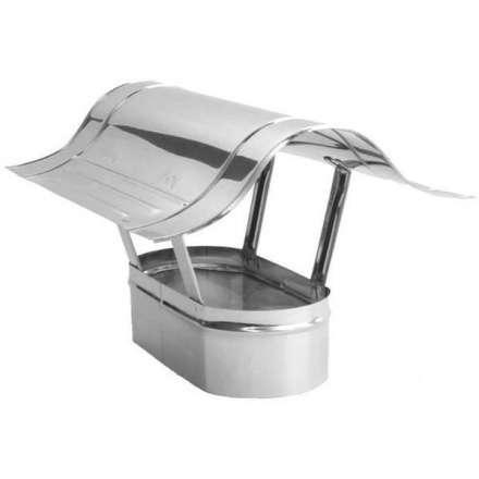 Зонт овальный для дымохода из нерж. ст. 430-0,5 мм купить в Могилеве