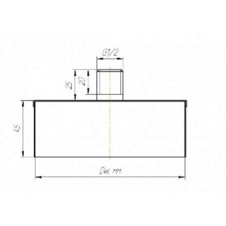 Заглушка с конденсатоотводом КПД ЧЕРНЫЙ в Могилеве