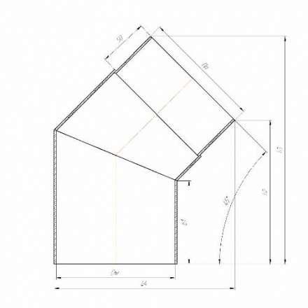Отвод 45° КПД ЧЕРНЫЙ в Могилеве