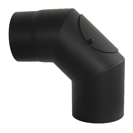 Отвод 90° с ревизией КПД ЧЕРНЫЙ фото в Могилеве