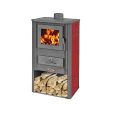 Печь-камин Blist Oganj LM стальная дверца красная фото в Могилеве