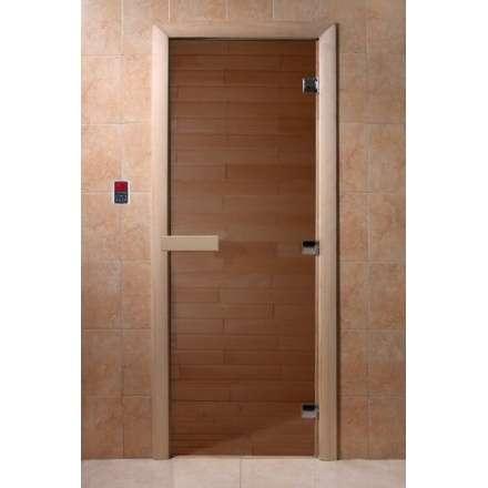 Стеклянная дверь для бани Doorwood Теплый день 1900x700 (стекло 8 мм, 3 петли) купить в Могилеве