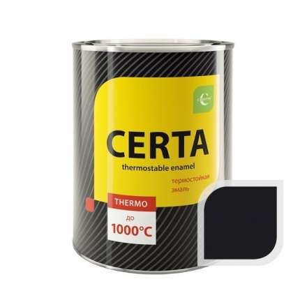 Термостойкая краска CERTA чёрная 0,8 кг купить в Могилеве