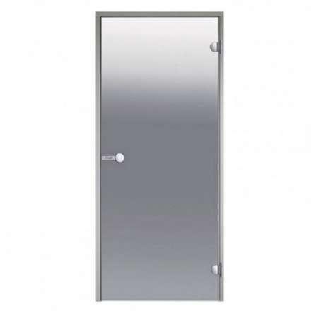 Дверь для бани стеклянная Harvia 7/19 коробка алюминий, стекло сатин в Могилеве