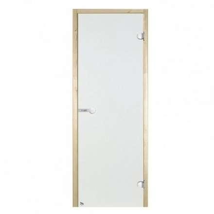 Дверь для бани стеклянная Harvia 7/19 коробка сосна, прозрачная в Могилеве