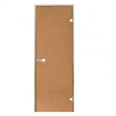 Дверь для бани стеклянная Harvia 7/19 коробка ольха, бронза в Могилеве