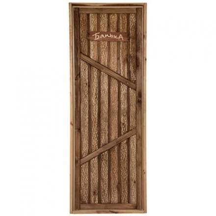 Дверь для бани глухая искусственно состарена 1900х700мм в Могилеве