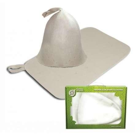 Набор из двух предметов (Шапка Классик, коврик белый) 41103 в Могилеве