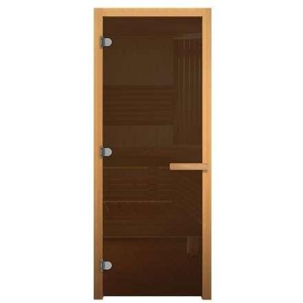 Дверь для бани ВЕЗУВИЙ стекло Бронза 1900x800 мм ОСИНА купить в Могилеве