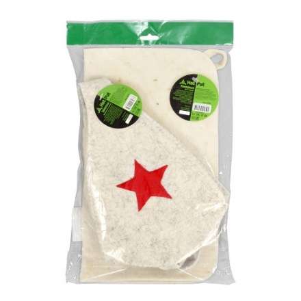 Набор из двух предметов (Шапка Будёновка белая, коврик) 41128 в Могилеве