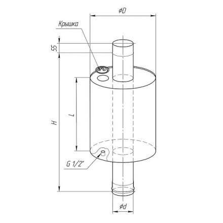 Бак Ferrum Комфорт круглый на трубе 45 л в Могилеве