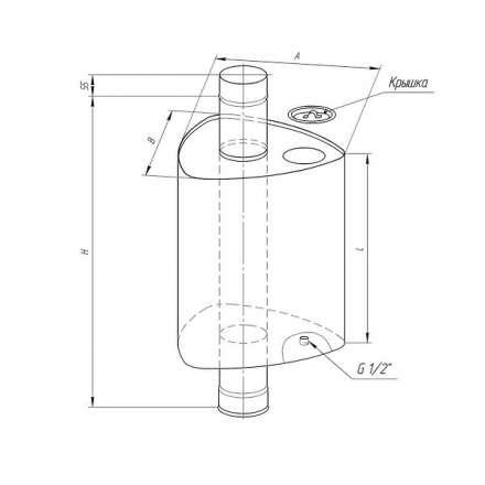 Бак Ferrum Комфорт треугольный на трубе 67 л в Могилеве