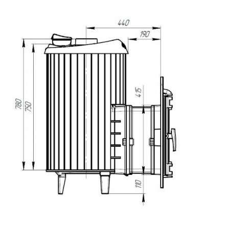 Печь банная ProMetall Атмосфера L в ламелях Окаменевшее дерево в Могилеве