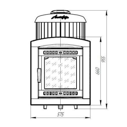 Печь банная ProMetall Атмосфера L+ в ламелях Россо Леванто наборный рисунок в Могилеве