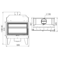 Топка каминная Мета-Бел ТКТ 10.0-05 (в модификации Аврора С) в Могилеве