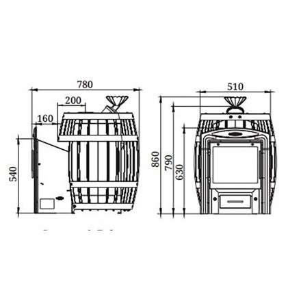 Печь для бани Термофор Саяны II Carbon Витра ЗК в Могилеве