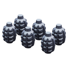 Комплект чугунного заряда (граната) 6шт фото Комплект чугунного заряда (граната) 6шт купить в Могилеве