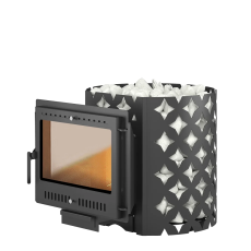 Чугунная печь для бани ЭТНА 24 (Панорама) "М" Амазонка бай фото в Могилеве