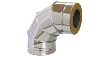 Сэндвич-колено Нерж+Нерж (AISI 430/0,8мм) 90* 4 секции купить в Могилеве