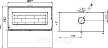 Печь-камин Мета-Бел АОТ 10.0-05 Монблан в Могилеве
