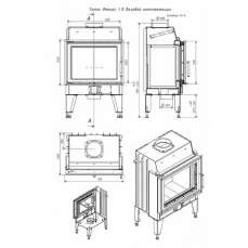 Топка каминная ТКТ 10.0-02 (в модификации FENIX 1) в Могилеве