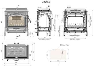 Печь-камин FireWay Jazz II на дровах в Могилеве