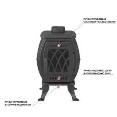 Печь-камин Везувий ВХ-05 Антрацит в Могилеве