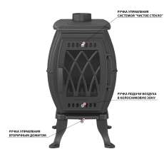 Печь-камин Везувий ВХ-09 Антрацит в Могилеве