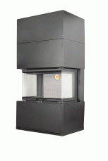 Камин Родос 800 ЧЕРНЫЙ шамот белый в Могилеве