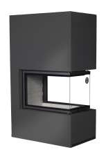 Камин Родос 900 ЧЕРНЫЙ, шамот белый в Могилеве