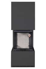 Камин Родос 900 ЧЕРНЫЙ, шамот белый в Могилеве