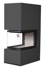 Камин Родос 900 ЧЕРНЫЙ, шамот белый в Могилеве