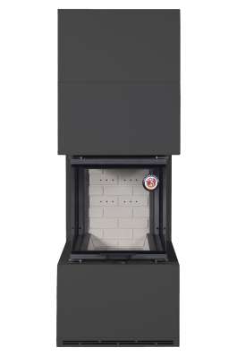 Камин Родос 900 ЧЕРНЫЙ, шамот белый в Могилеве