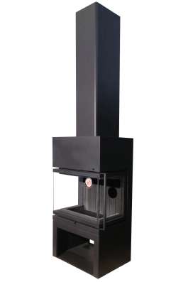 Камин МАДРИД на дровнике черный шамот в Могилеве