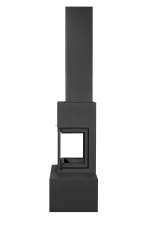 Камин МАДРИД на дровнике Гигант слева черный\белый шамот в Могилеве