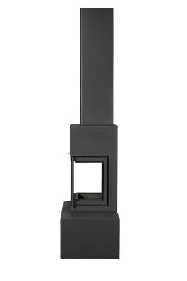 Камин МАДРИД на дровнике Гигант слева черный\белый шамот в Могилеве