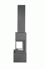 Камин МАДРИД на дровнике Гигант справа черный\белый шамот в Могилеве