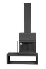 Камин МАДРИД на дровнике Гигант справа черный\белый шамот в Могилеве
