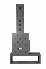 Камин МАДРИД на дровнике Гигант справа черный\белый шамот в Могилеве