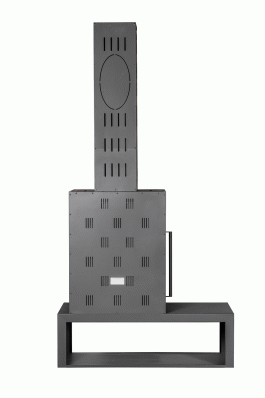 Камин МАДРИД на дровнике Гигант справа черный\белый шамот в Могилеве