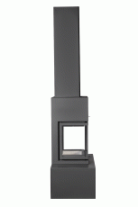 Камин МАДРИД на дровнике Гигант центральный черный\белый шамот в Могилеве