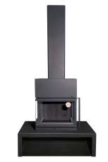 Камин МАДРИД на дровнике Гигант центральный черный\белый шамот в Могилеве