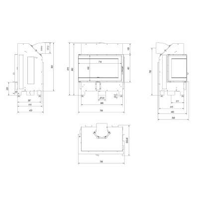 Каминная топка ILDNORD MALMO в Могилеве