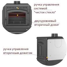 Печь-камин Везувий LV-12S Антрацит в Могилеве