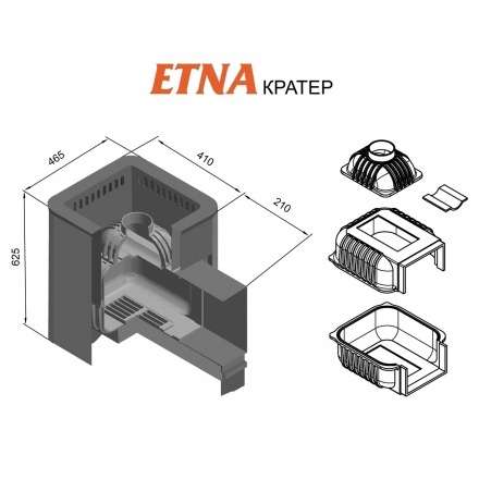 Печь для бани Этна Магма 18 (ДТ-4) в Могилеве