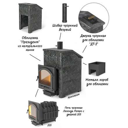 Комплект Президент Везувий Легенда Ретро 205 Змеевик в Могилеве